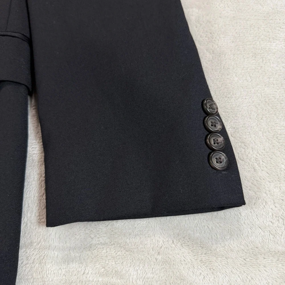 Lauren Ralph Lauren Mens 40R Black 100% Wool 2-Button Blazer Sport Coat 16390